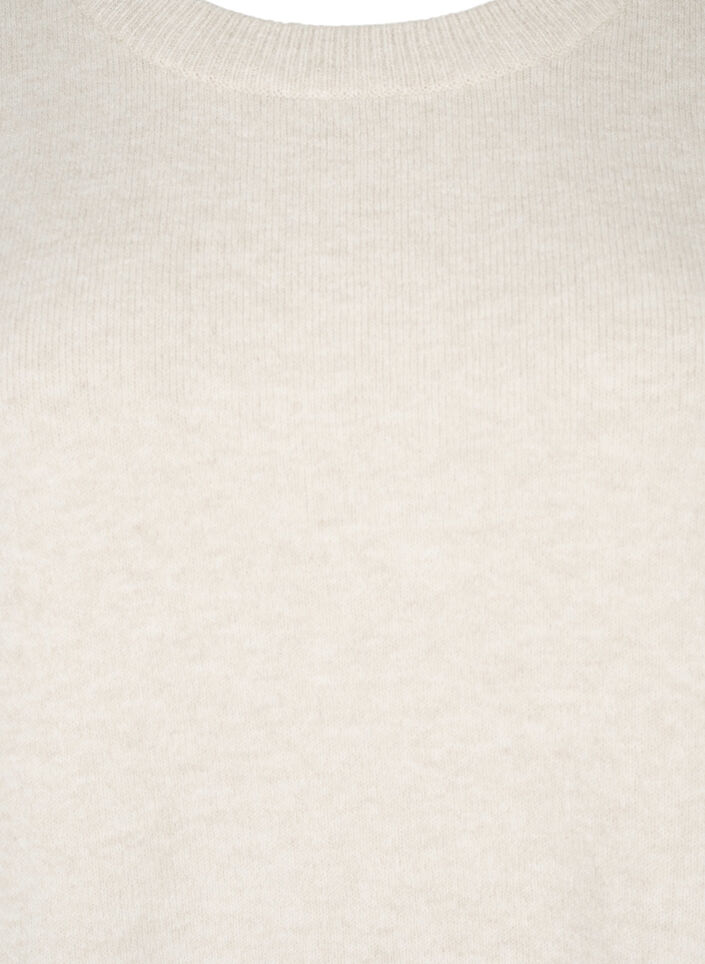 Pitk&auml;hihainen pusero py&ouml;re&auml;ll&auml; kaula-aukolla	, Pumice Stone Mel., Packshot image number 2