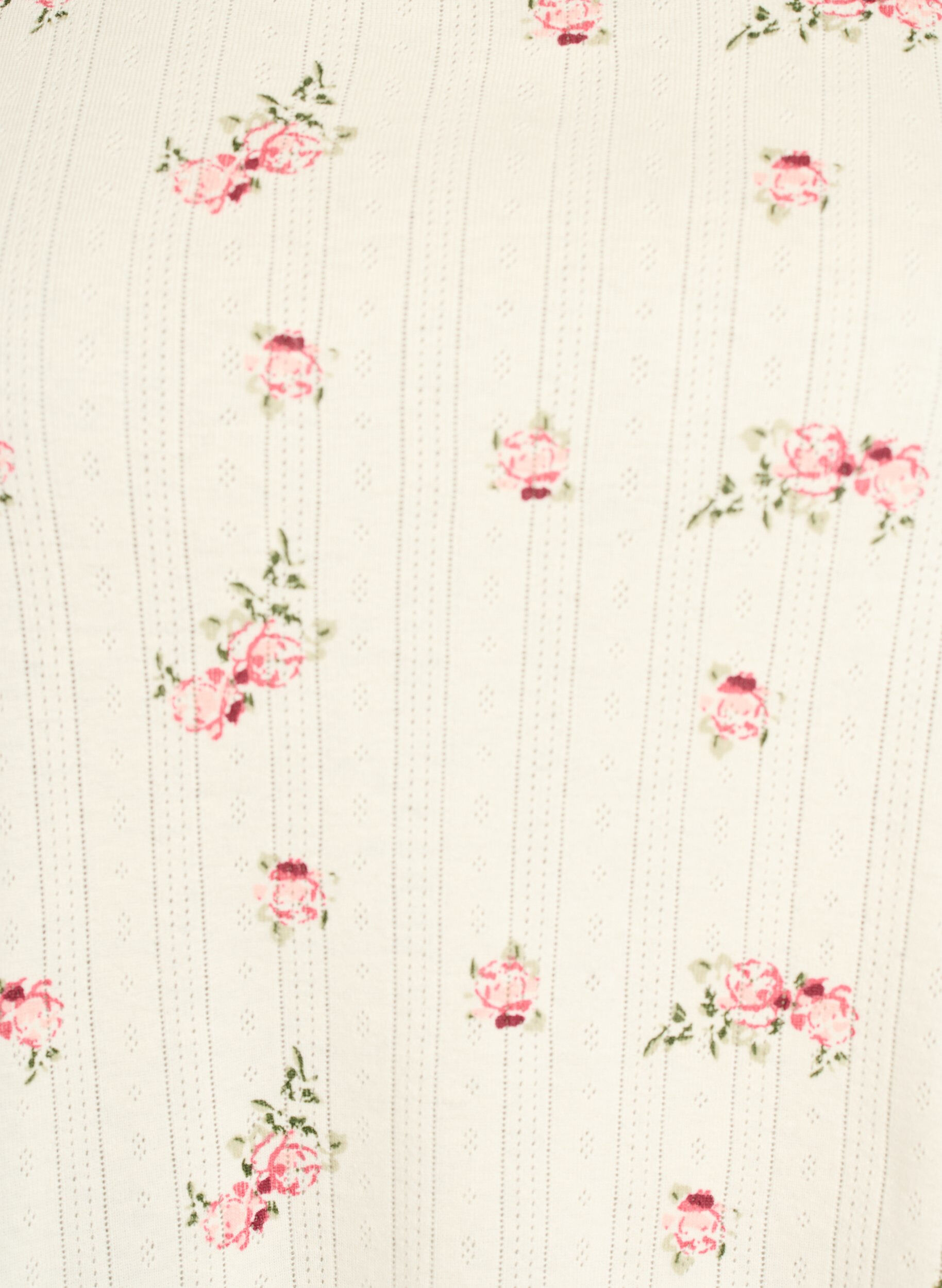 Zizzi Luomupuuvillainen pyjamapaita lyhyill&auml; hihoilla, Vanilja, Packshot image number 2