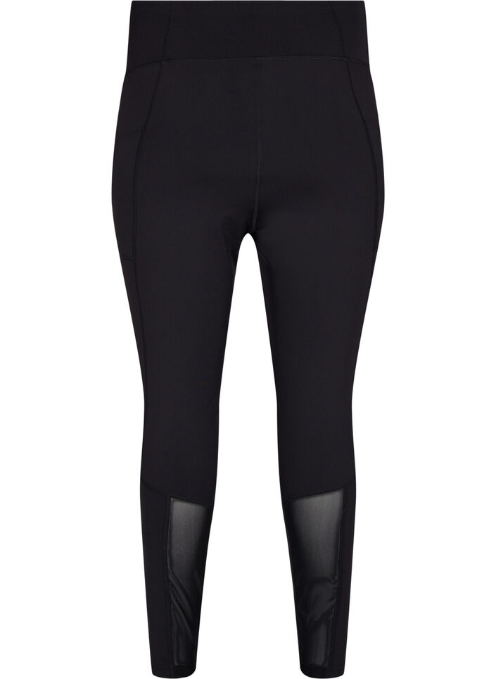 CORE, POCKET TIGHTS -Treenitrikoot mesh-kankaalla ja taskulla, Black, Packshot image number 1