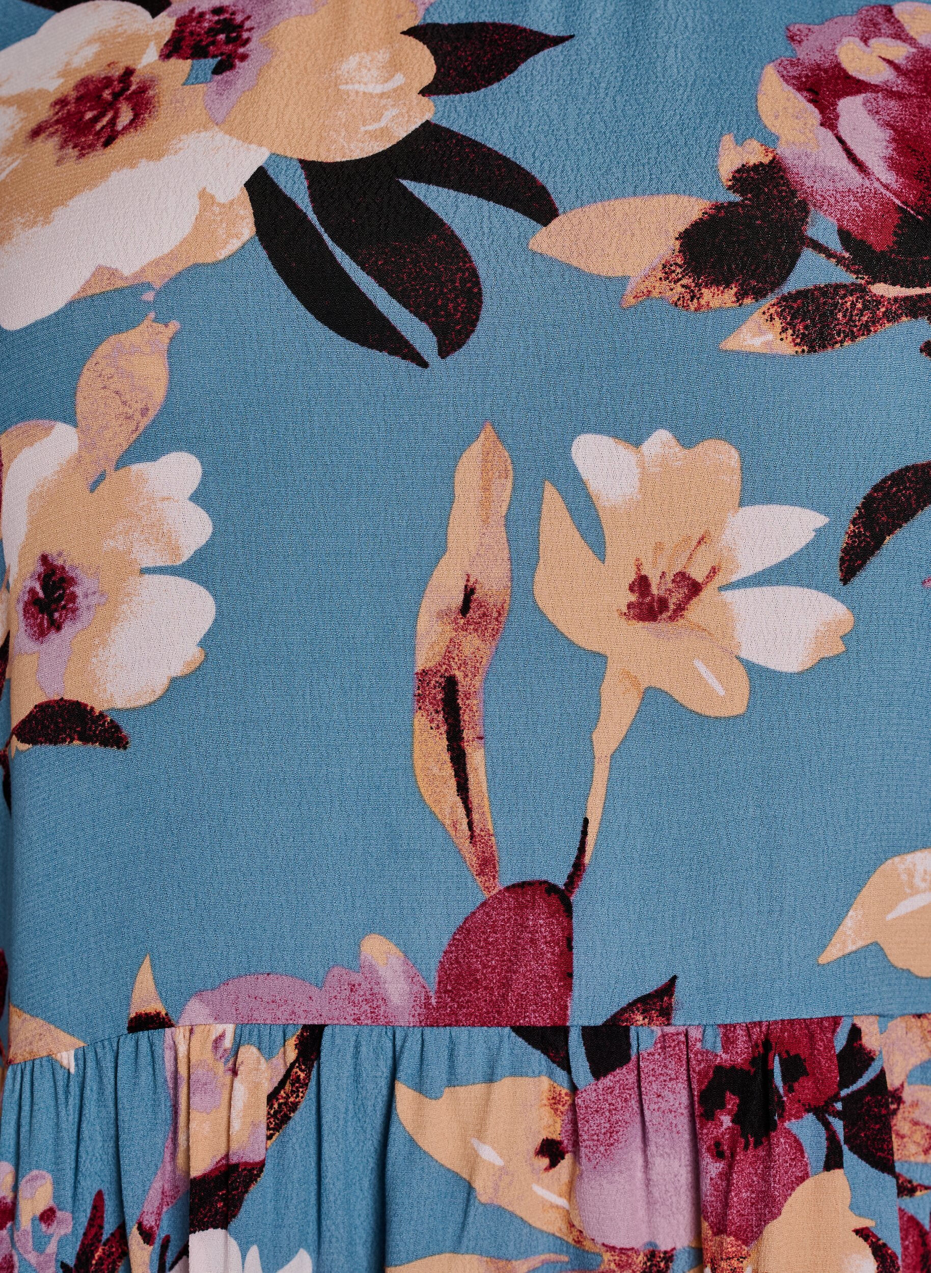 Zizzi Pitk&auml;hihainen tunika sauman yksityiskohdalla, Sininen, Packshot image number 2