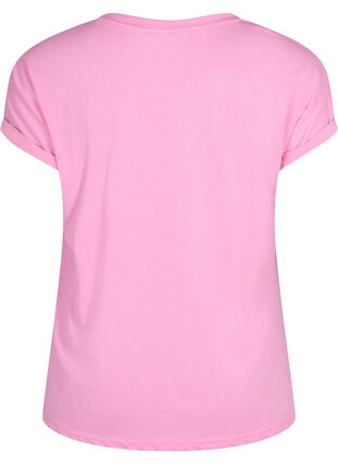 Lyhythihainen puuvillasekoitteinen T-paita, Rosebloom, Packshot image number 1