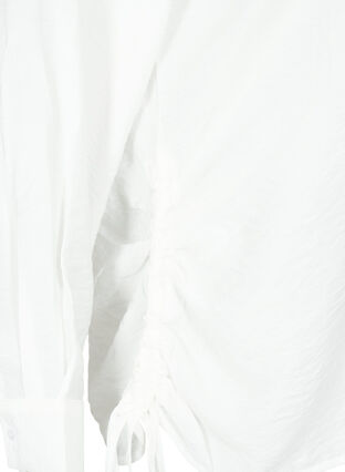 Viskoosipaita röyhelöllä, Bright White, Packshot image number 3