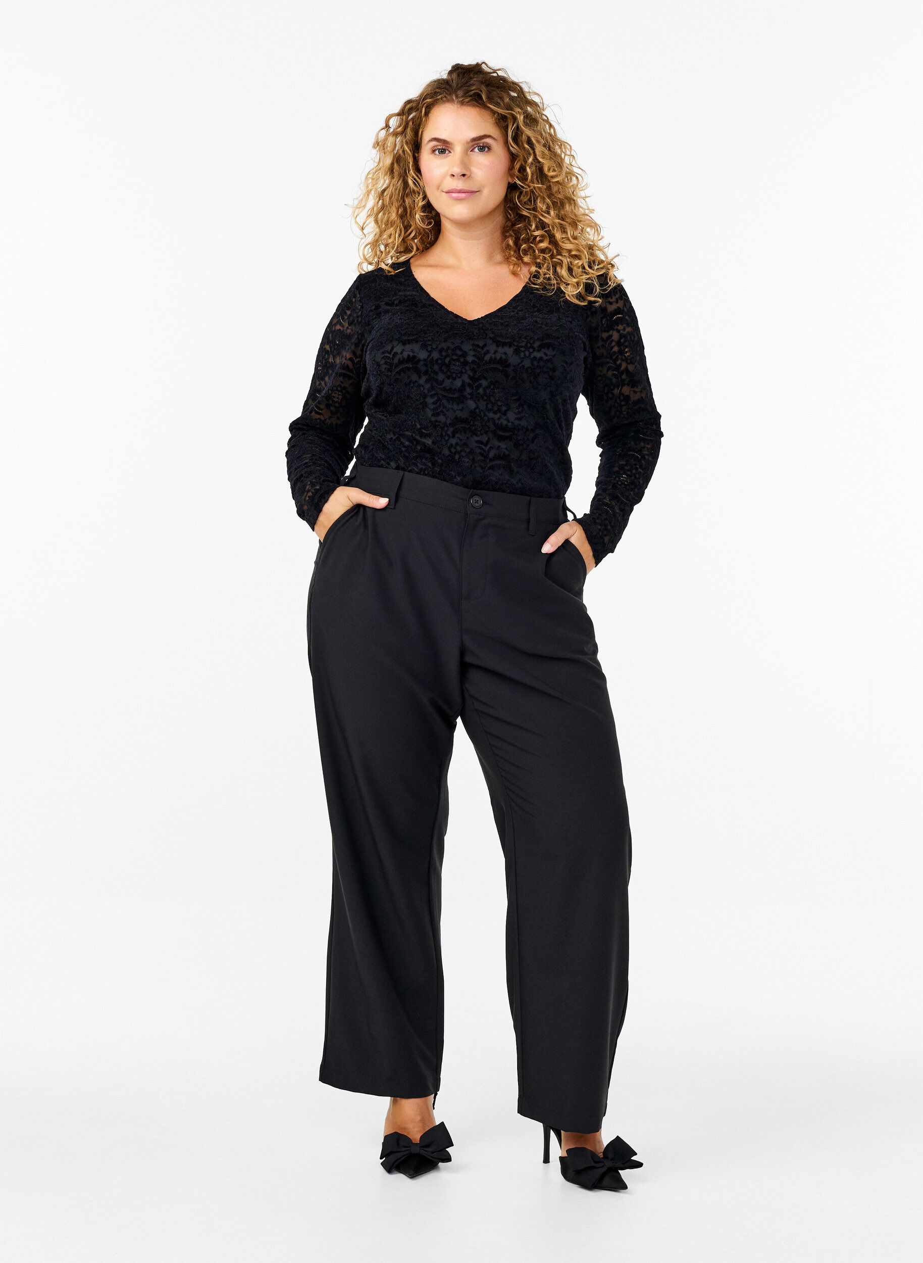 Zizzi Body pitkill&auml; hihoilla, Black, Model image number 2