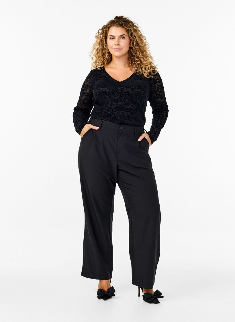 Body pitkillä hihoilla, Black, Model image number 2