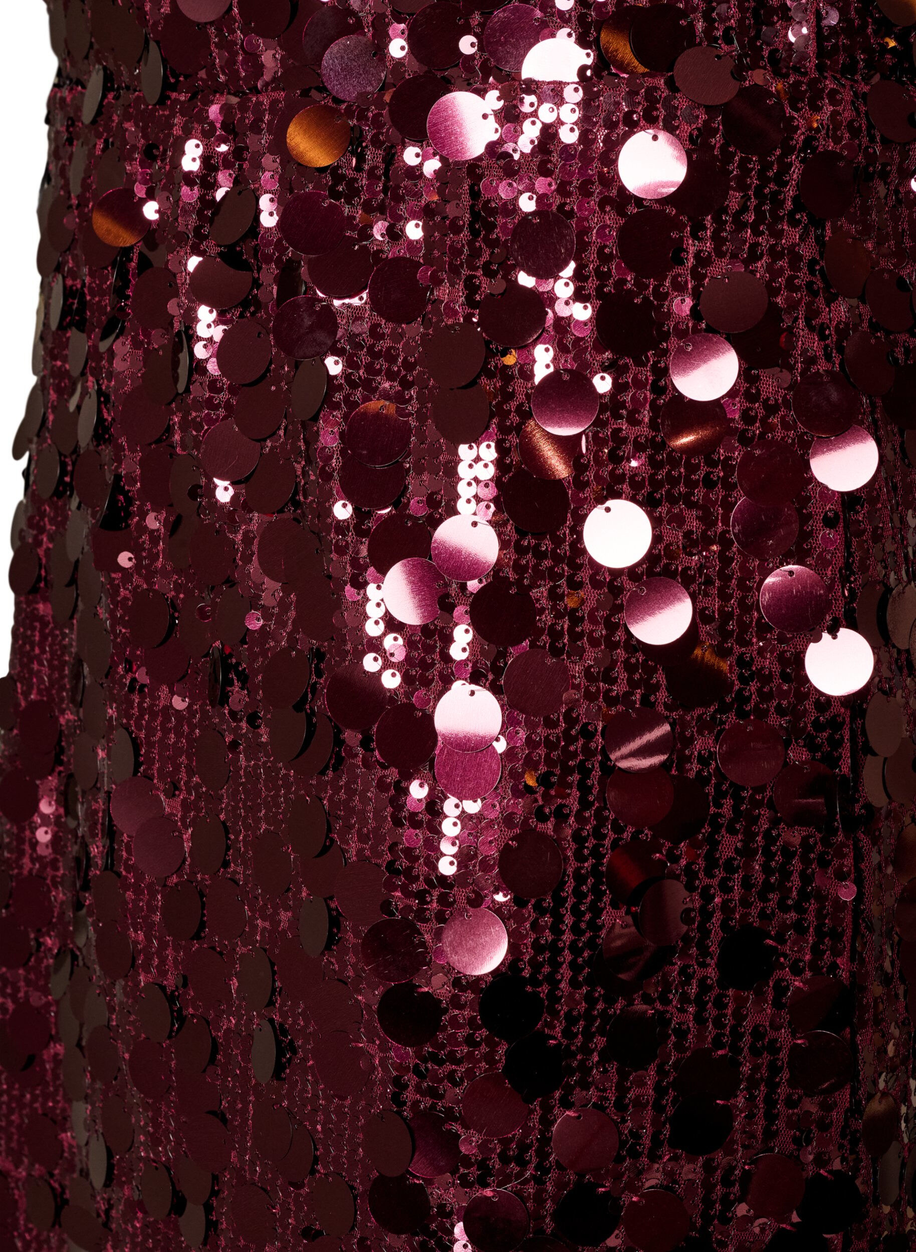 ZizziLyhyt paljettihame joustavalla vy&ouml;t&auml;r&ouml;ll&auml;, Tumma Bordeaux, Packshot image number 2