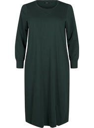 Puuvillainen collegemekko, jossa on taskut, Vihreä