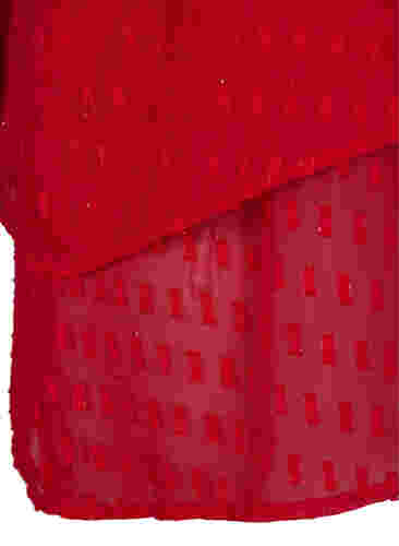 Pusero 2/4-hihoilla ja kuvioidulla sifongilla, Tango Red, Packshot image number 3