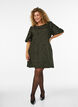 Jacquard-mekko puhvihihoilla ja A-linjaisella helmalla, Vihre&auml;, Model image number 1