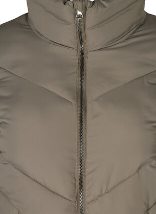 Pitkä korkeakauluksinen takki, Army Grey as sample, Packshot image number 2