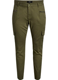 Slim fit -housut cargotaskuilla, Vihreä