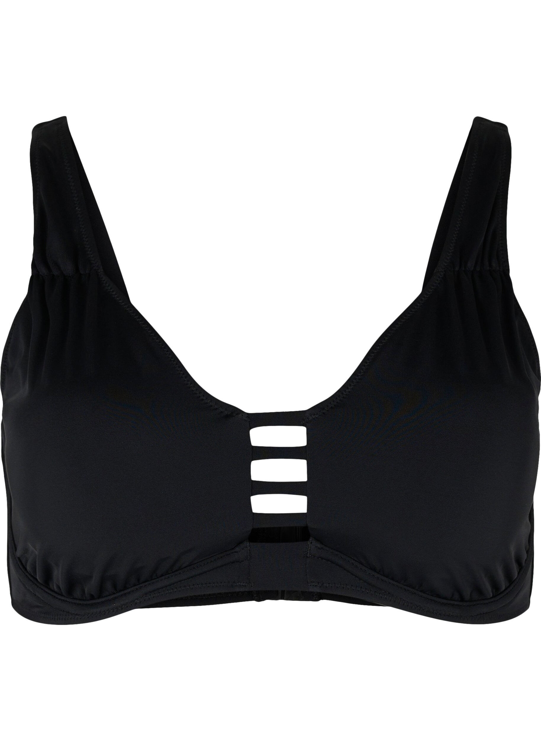 Zizzi Bikiniyl&auml;osa irroitettavalla toppauksella, Black, Packshot image number 0
