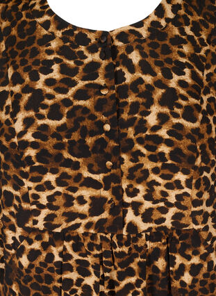 Viskoositunika leopardikuosilla a-mallissa, Raw Umber AOP, Packshot image number 2