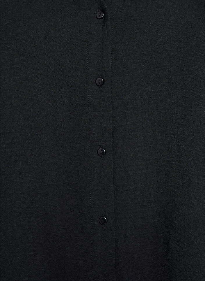 V-aukkoinen paitapusero 3/4-hihoilla, Musta, Packshot image number 2