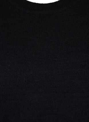 Neulepusero ribbauksella ja koristekivillä, Black, Packshot image number 2