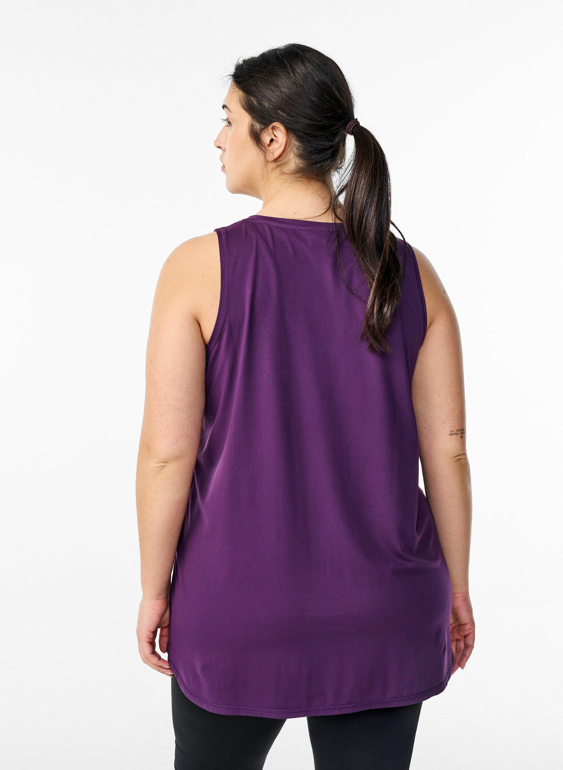 ZizziTreenitoppi V-p&auml;&auml;ntiell&auml;, Violetti, Model image number 2