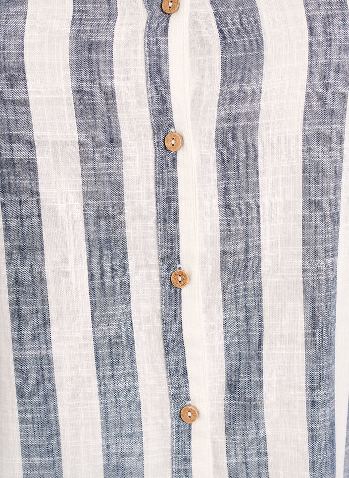 Puuvillainen paitapusero V-p&auml;&auml;ntiell&auml;, Sininen, Packshot image number 2