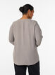 Pusero smock-kalvosimilla ja v-p&auml;&auml;ntiell&auml;, Beige, Model image number 2
