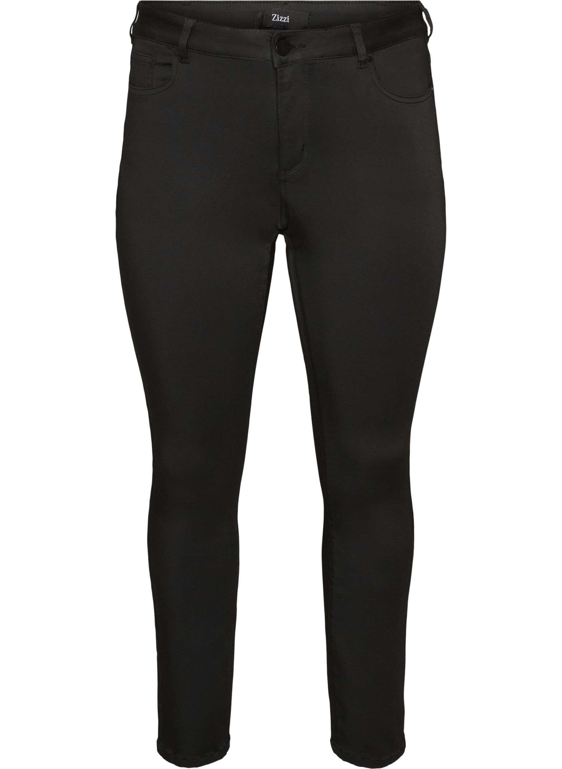 ZizziEmily Stay Black farkut normaalilla vy&ouml;t&auml;r&ouml;ll&auml;, Musta, Packshot image number 0