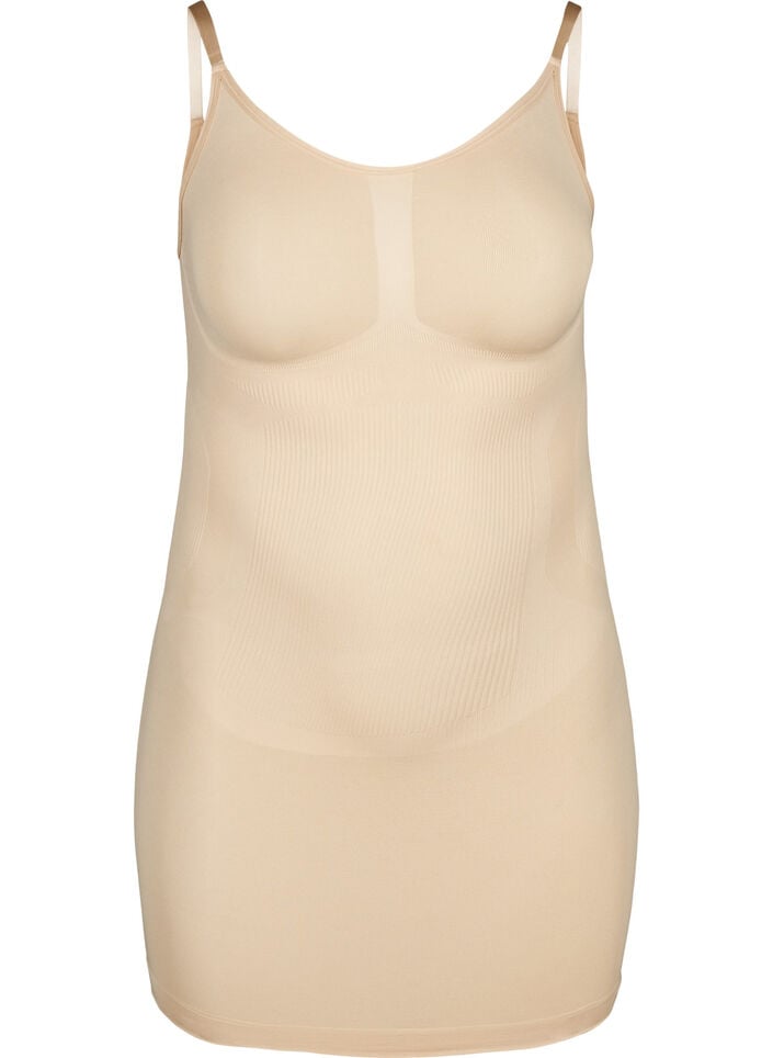 Shapewear-mekko ohuilla olkaimilla, Beige, Packshot