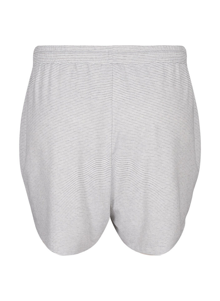 Raidalliset korkeavyötäröiset pyjamashortsit, LGM Stripe, Packshot image number 1