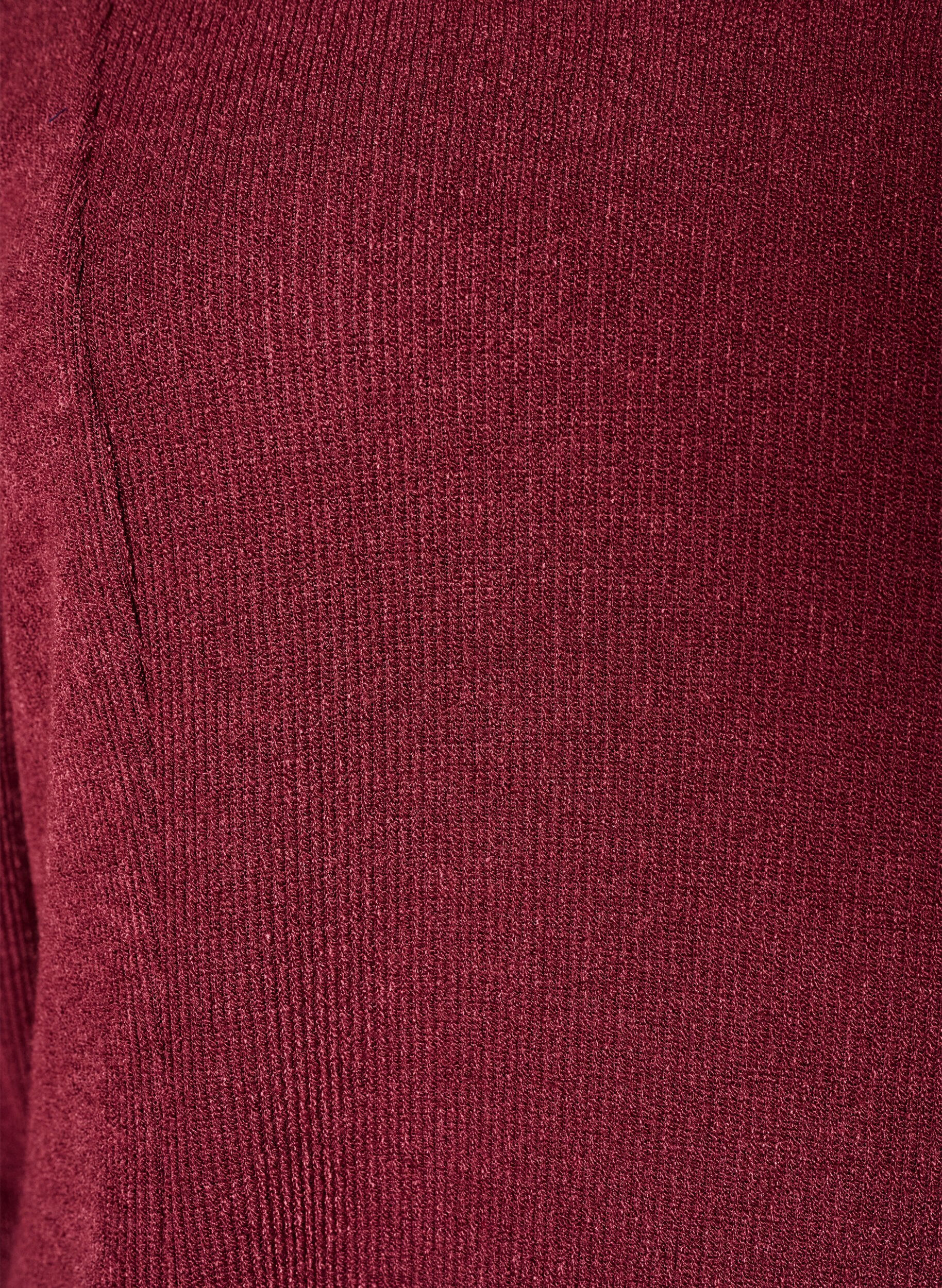 ZizziJerseypusero ribatulla pinnalla ja A-linjaisella mallilla, Punainen, Packshot image number 2
