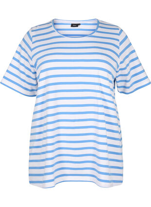 Raidallinen t-paita luomupuuvillaa, Marina Stripe, Packshot image number 0