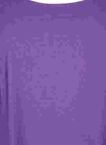 Lyhythihainen puuvillamekko, Deep Lavender, Packshot image number 2