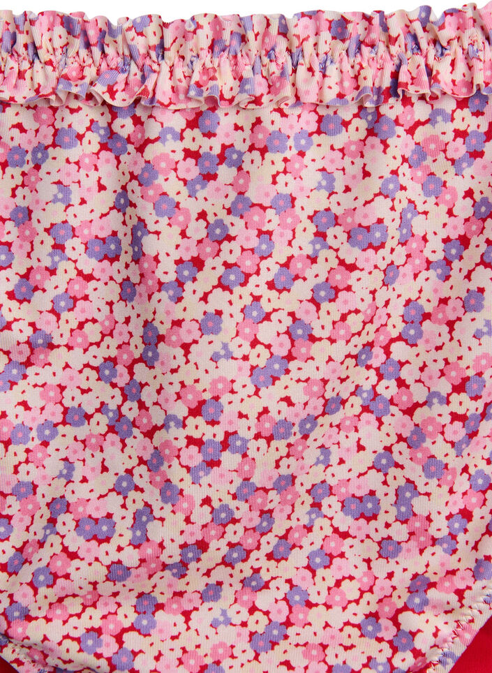 Kukkakuvioiset tai-malliset bikinialushousut rypytysreunalla, Vaaleanpunainen, Packshot image number 2