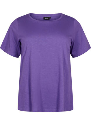 2 perus t-paitaa puuvillasta, Deep Lavender/Black, Packshot image number 2