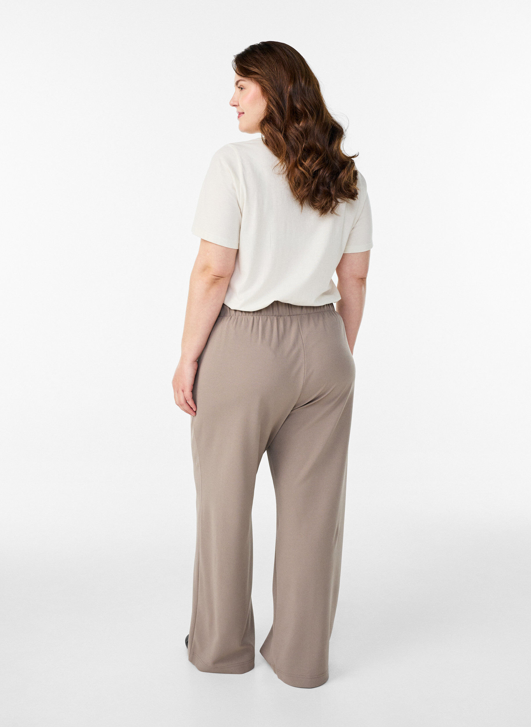 ZizziLeve&auml;lahkeiset housut, Beige, Model image number 1