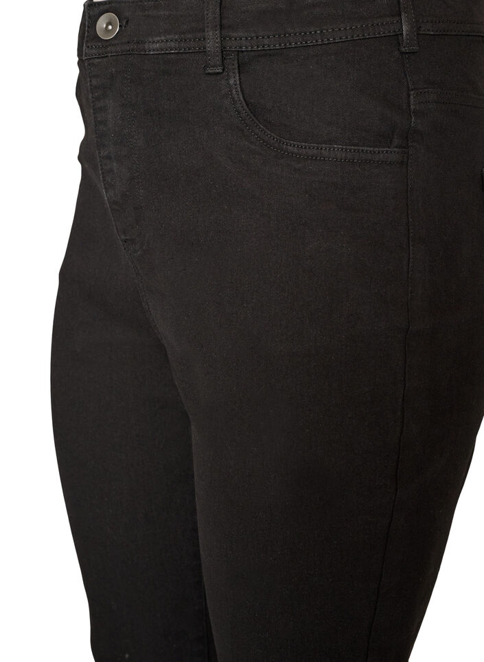Korkeavy&ouml;t&auml;r&ouml;iset bootcut-farkut, Musta, Packshot image number 2