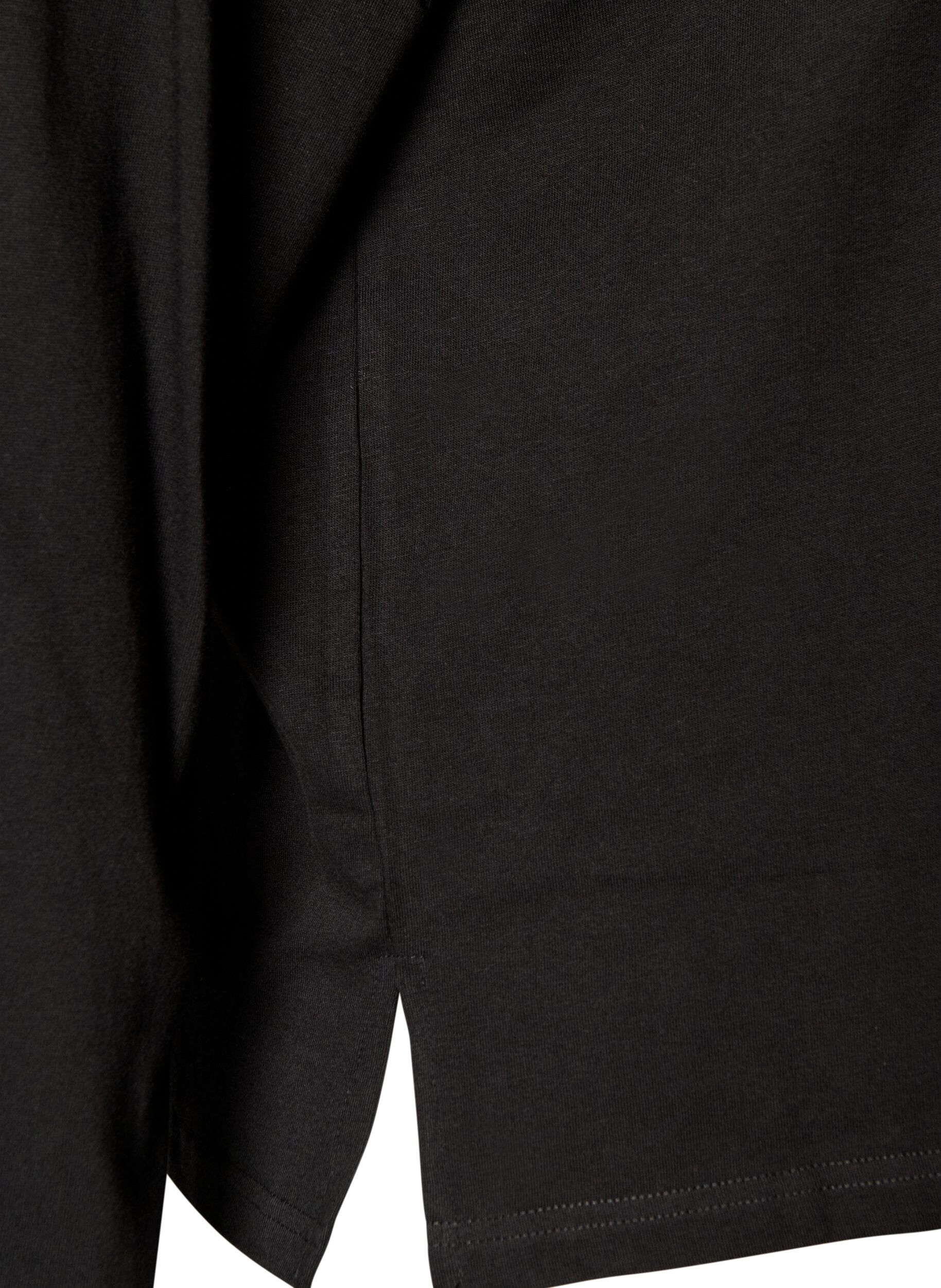 ZizziPerus pitk&auml;hihainen T-paita, Musta, Packshot image number 3