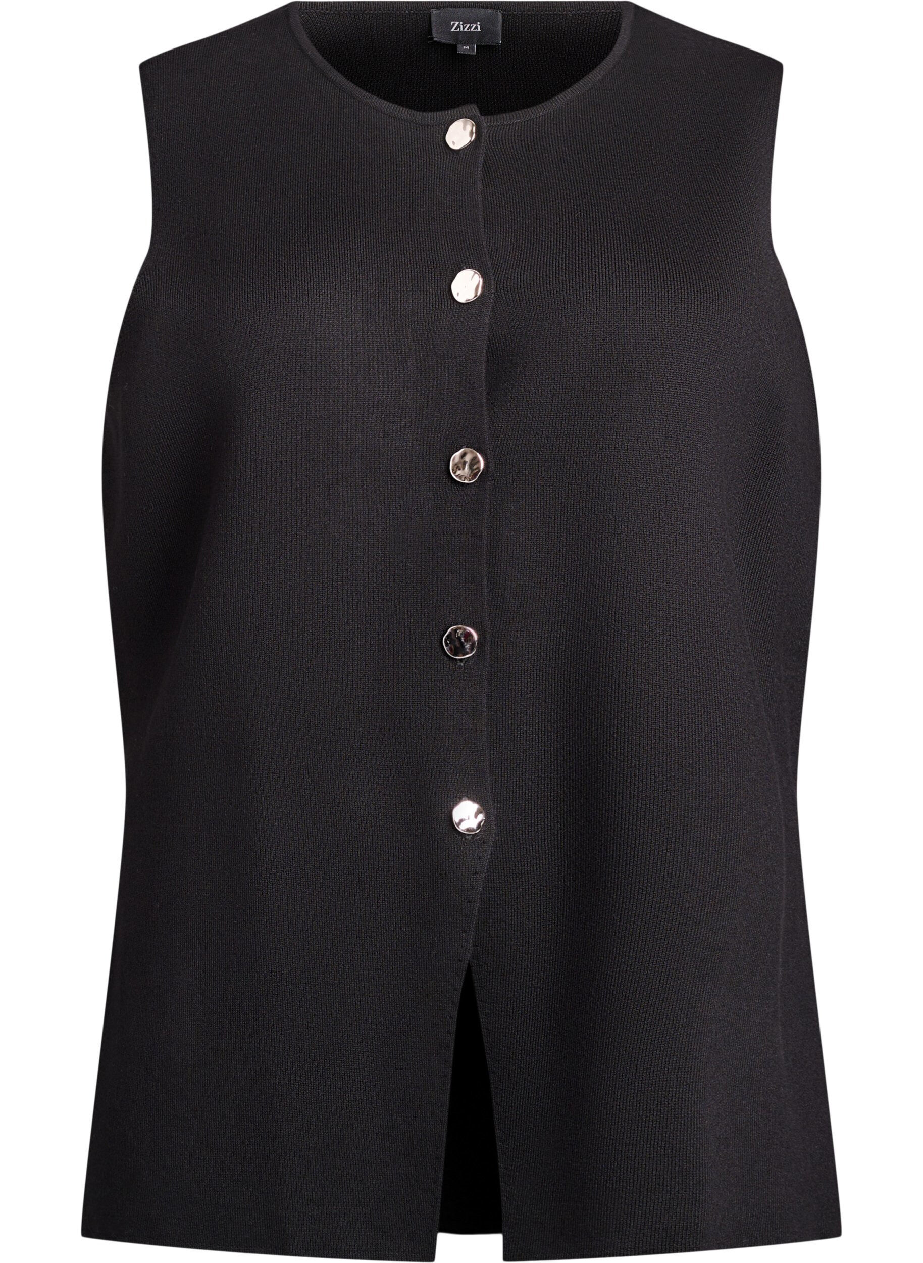 Hihaton neuleliivi koristeellisilla napeilla