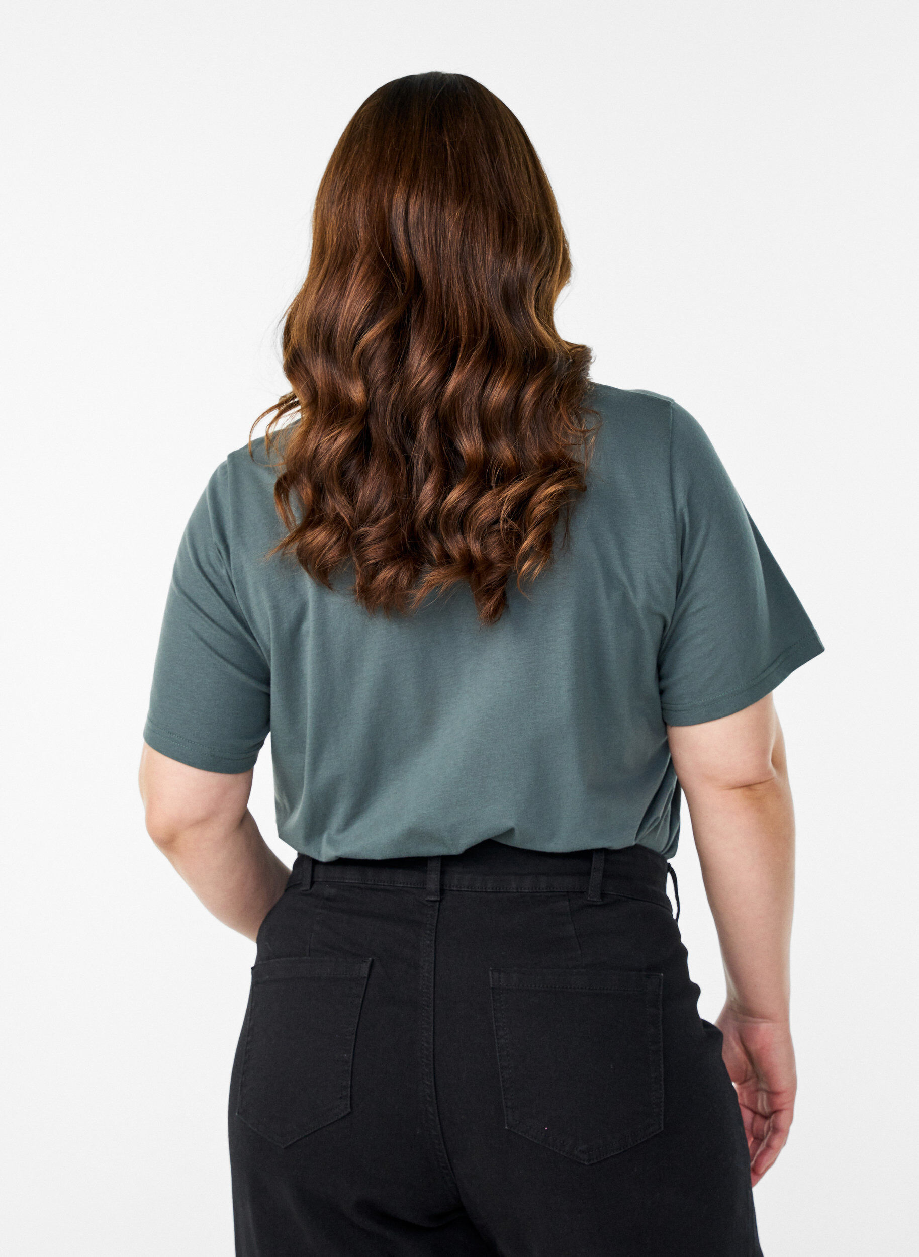 Zizzi FLASH - T-paita printill&auml;, Vihre&auml;, Model image number 2