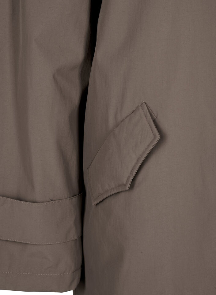 Siirtymäkauden takki, jossa on samettikaulus ja taskut, Chocolate Chip, Packshot image number 3