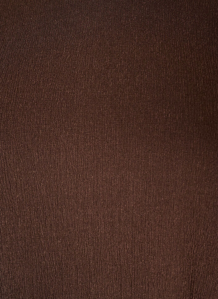 Jerseypusero, jossa ep&auml;symmetrinen pitsireunus, Ruskea, Packshot image number 2