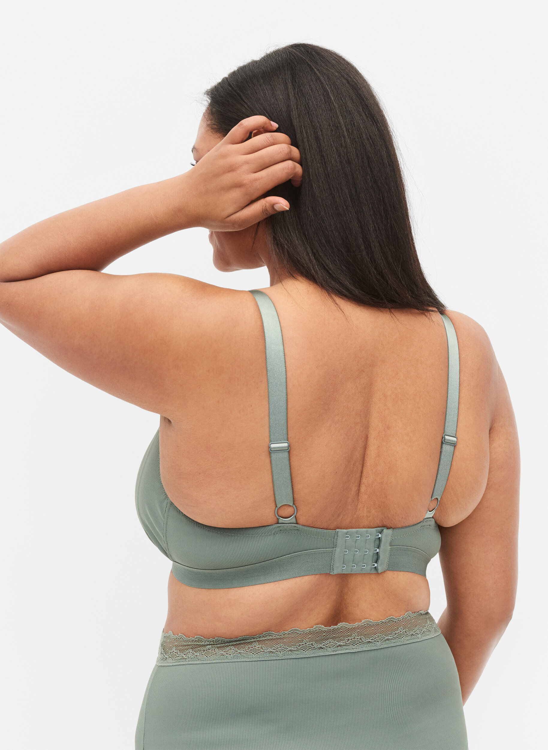 Zizzi Ribatut rintaliivit pitsill&auml;, Laurel Wreath Ass, Model image number 1