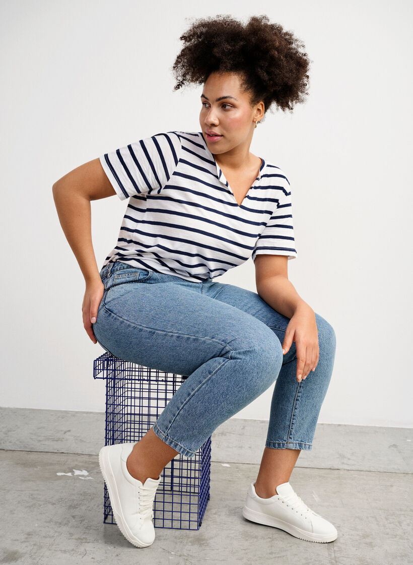 Wide fit -nahkatennarit, White, Image image number 0