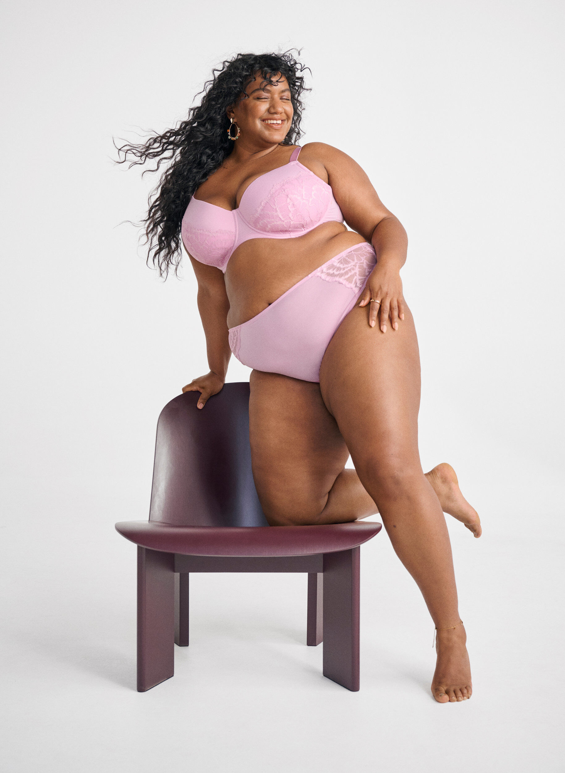 Zizzi Pitsill&auml; ja mikrokuidulla varustetut string-alusvaatteet, Vaaleanpunainen, Image image number 0