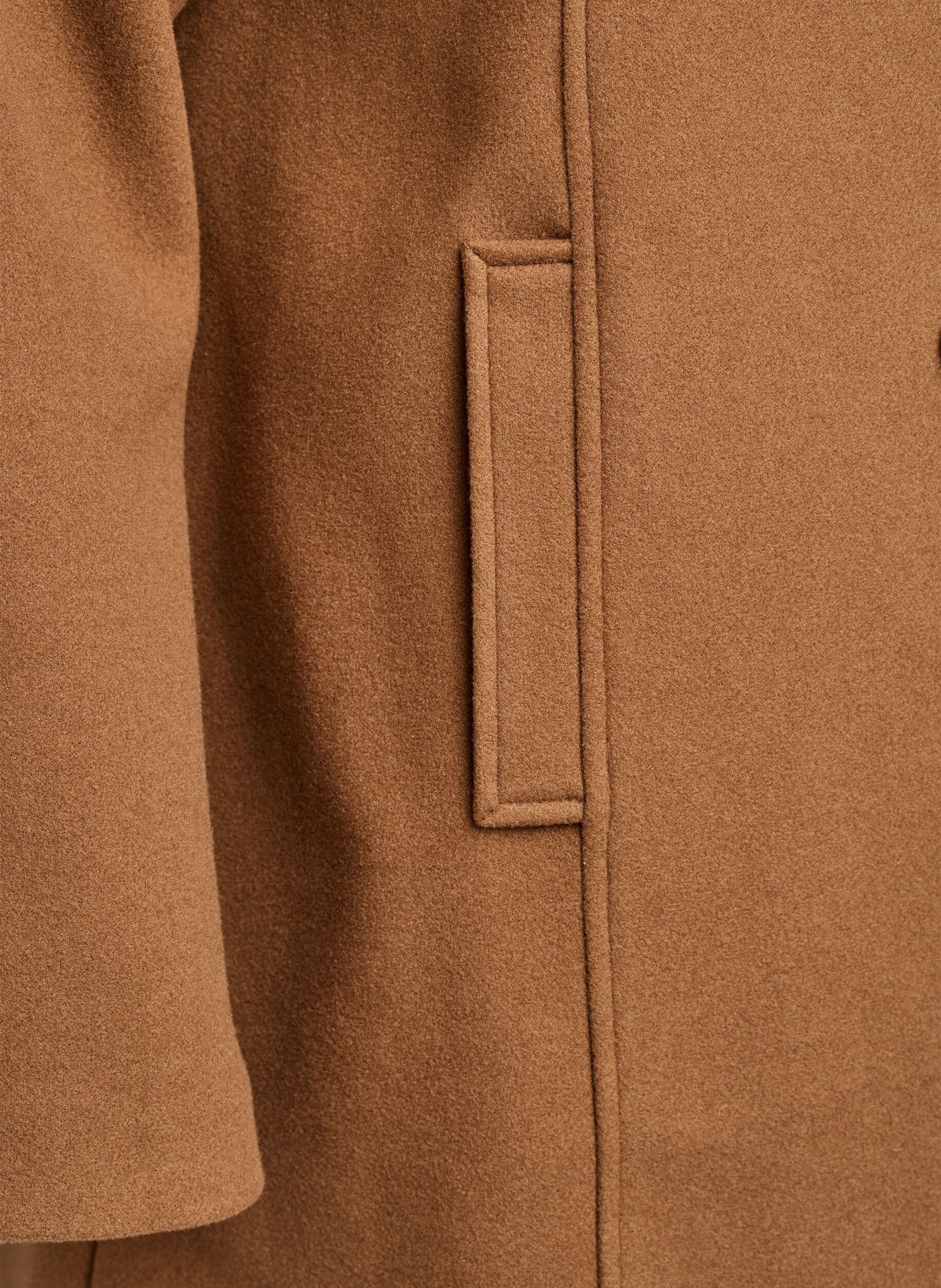 Zizzi Lyhyt takki A-linjaisella leikkauksella, Ruskea, Packshot image number 3