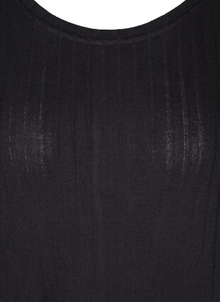 Pitkähihainen pusero tekstuurilla, Black, Packshot image number 2