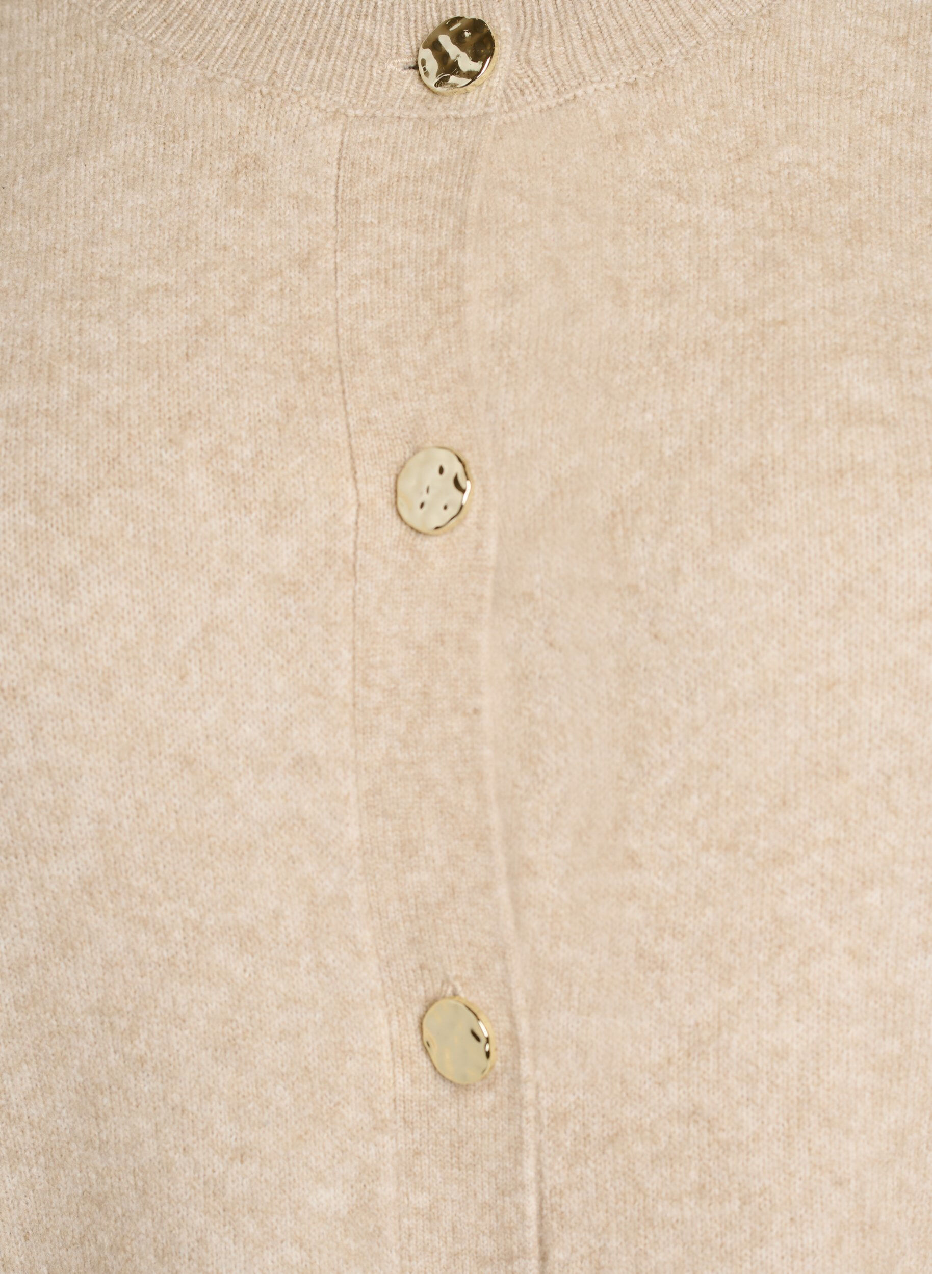 ZizziNeuletakki pehme&auml;st&auml; neuleesta kullanv&auml;risill&auml; napeilla, Beige, Packshot image number 2