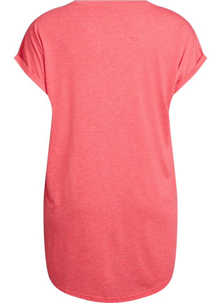 Lyhythihainen y&ouml;paita tekstiprintill&auml;, Punainen, Packshot image number 1