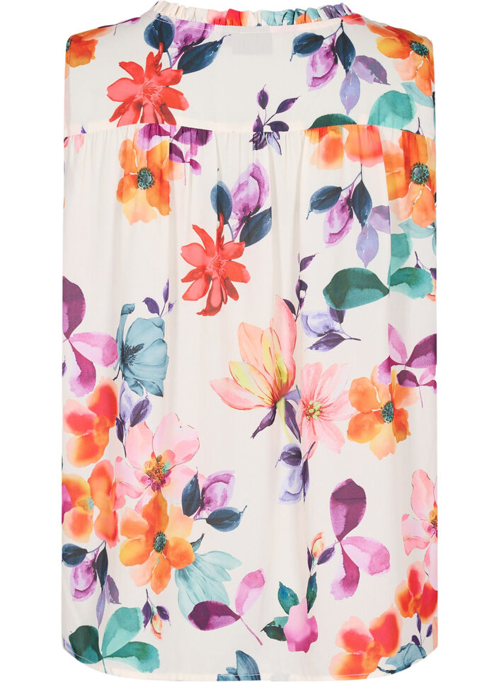 Kukallinen toppi solmittavalla yksityiskohdalla, Buttercream Flower, Packshot image number 1