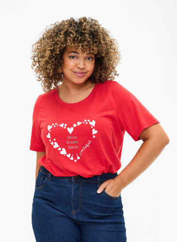 FLASH – kuviollinen t-paita, High Risk Red Heart, Model image number 0