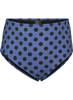 Korkeavyötäröinen bikinialaosa kuosilla, Blue Indigo Dot, Packshot image number 0