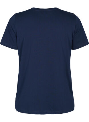 Lyhythihainen t-paita painatuksella, Navy Blazer BG, Packshot image number 1