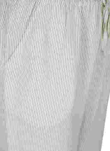 Kropatut housut raidoilla, White Stripe, Packshot image number 2