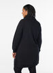 Lyhyt swetarimekko korkealla kauluksella ja taskuilla, Musta, Model image number 2