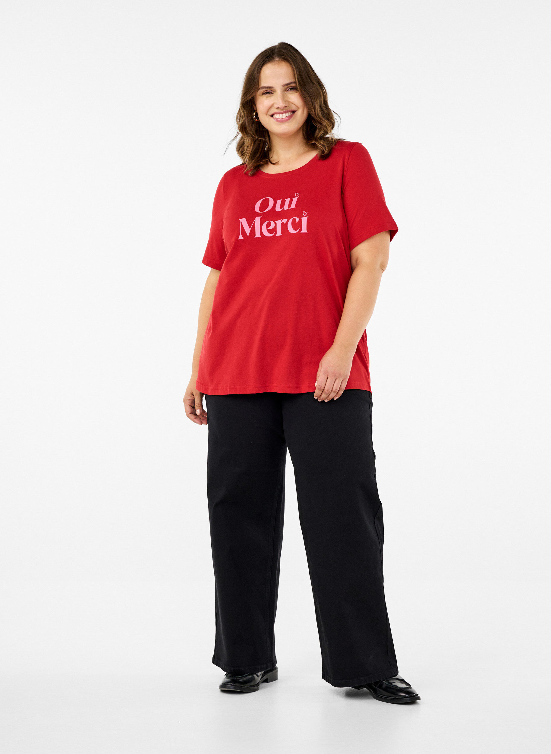 Zizzi FLASH - T-paita motiivilla, Punainen, Model image number 1